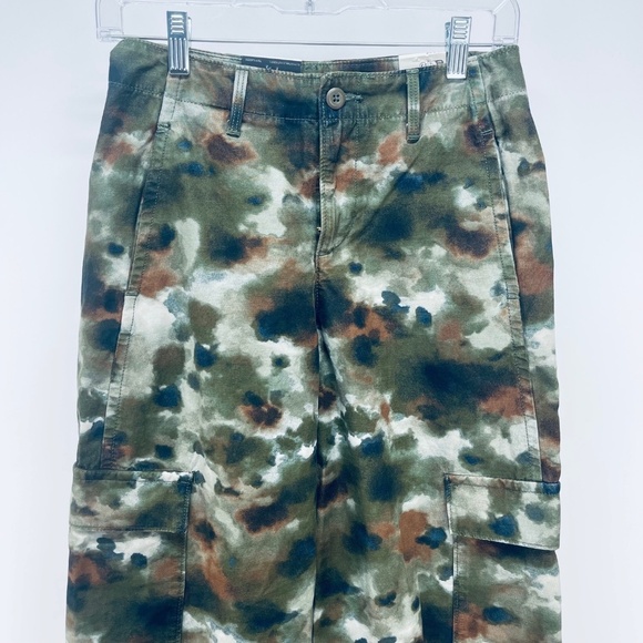 Levi’s Baggy Pants Sz 23x30 Women’s Cargo A Mid Rise Straight Leng Green New - Picture 3 of 13